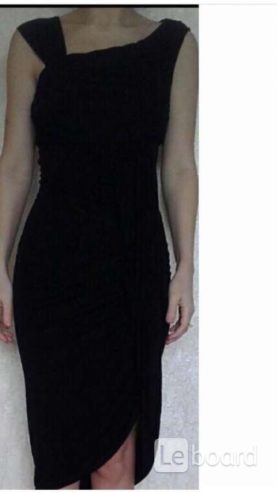Платье футляр новое sisley 44 46 м черное сарафан