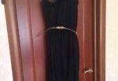 Платье сарафан длинный 46 48 m/l черный вискоза