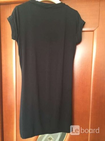 Платье туника gaudi м 46 s чёрная принт рисунок