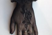 Перчатки новые женские черные сетка кружева стретч