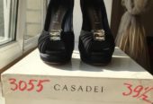 Туфли casadei италия новые размер 39 замшевые черн